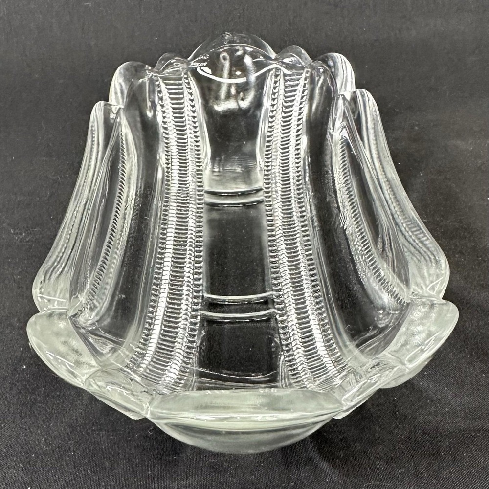 US Glass Company Banana Split/Relish Dish, Paneled Zipper Iowa Pattern, Set of 3 - Picture 7 of 10
